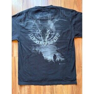 Legendary Whitetails Black T Shirt  Mens XL Deer‎ Buck Hunting Archery Black